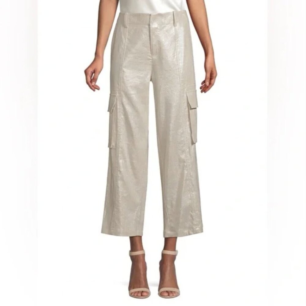 Alice + Olivia Mera Metallic Cargo Pant